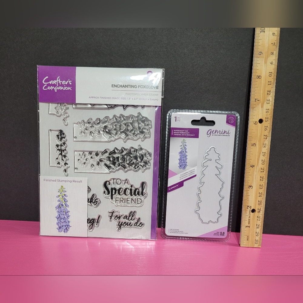 Crafter's Companion Enchanting Foxglove Stamp and Die Set (8)
